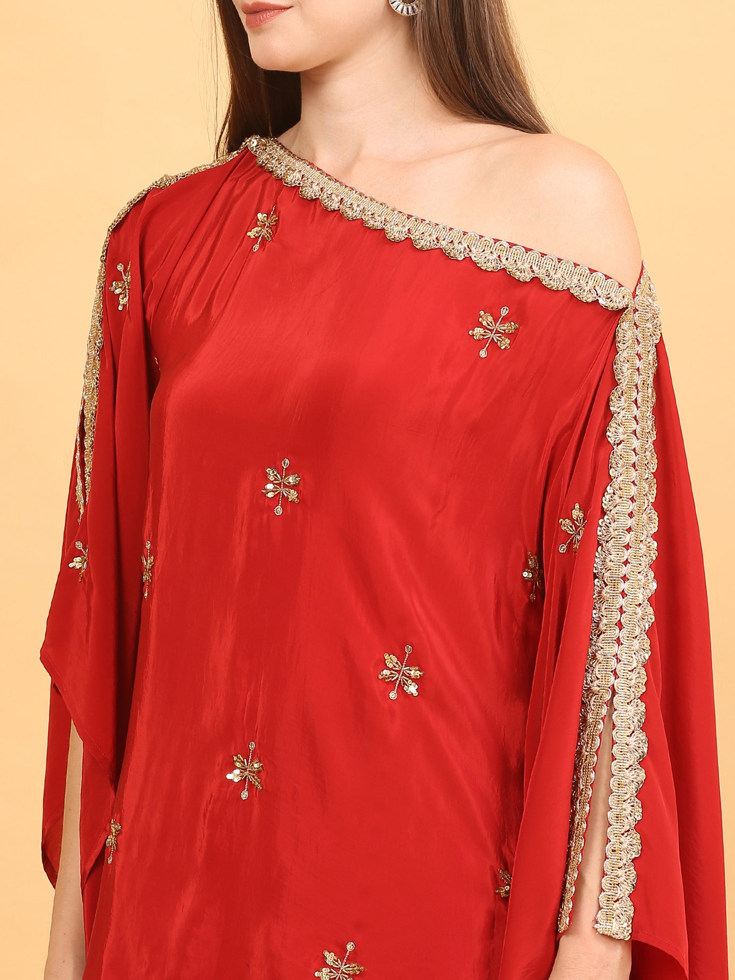 Brick Red Kaftan Set