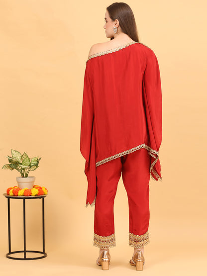 Brick Red Kaftan Set