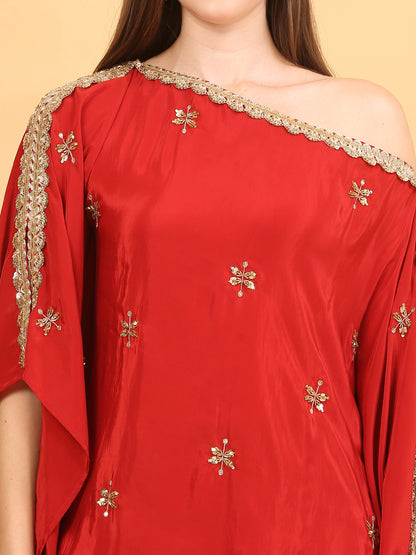 Brick Red Kaftan Set